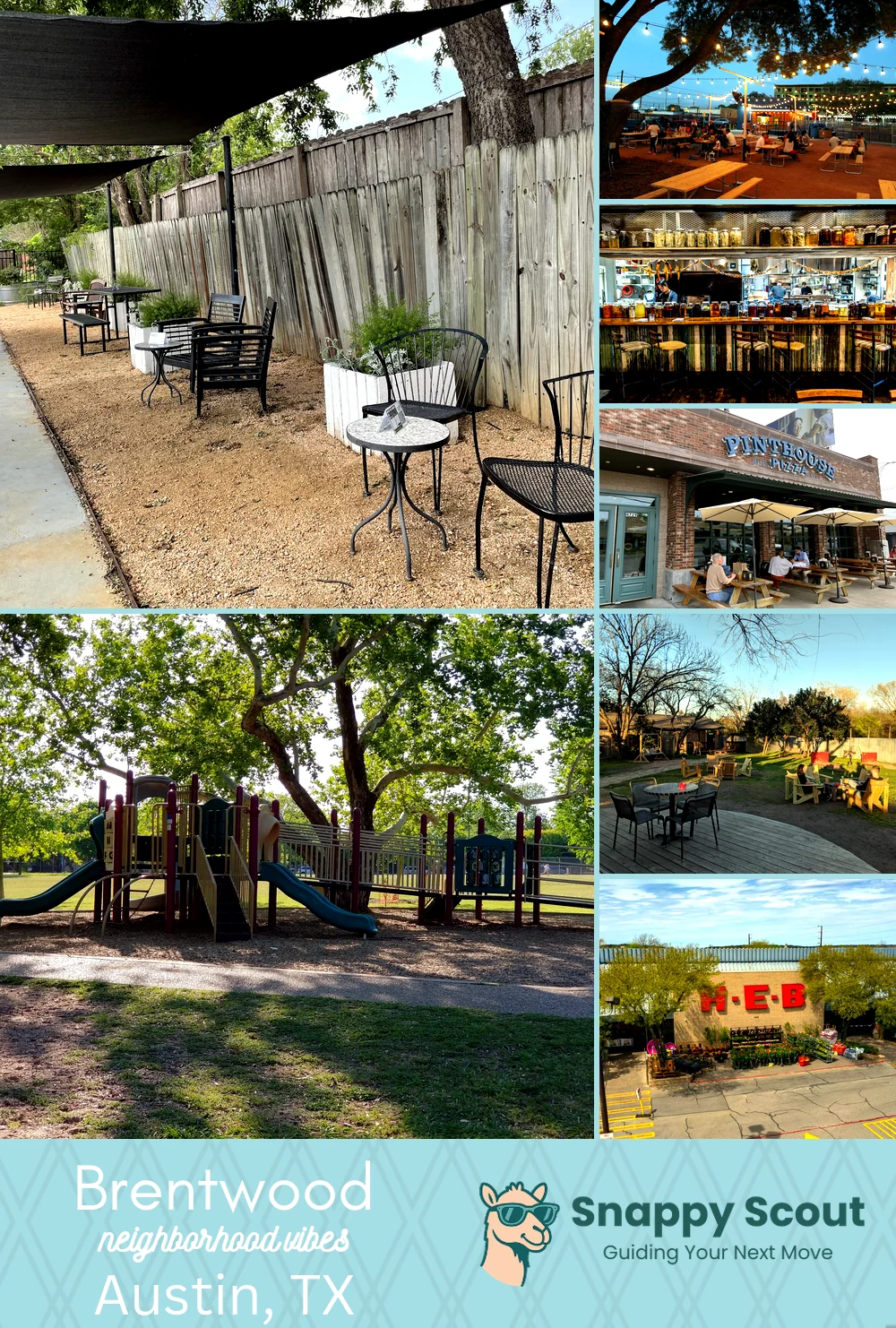 Brentwood neighborhood photo collage