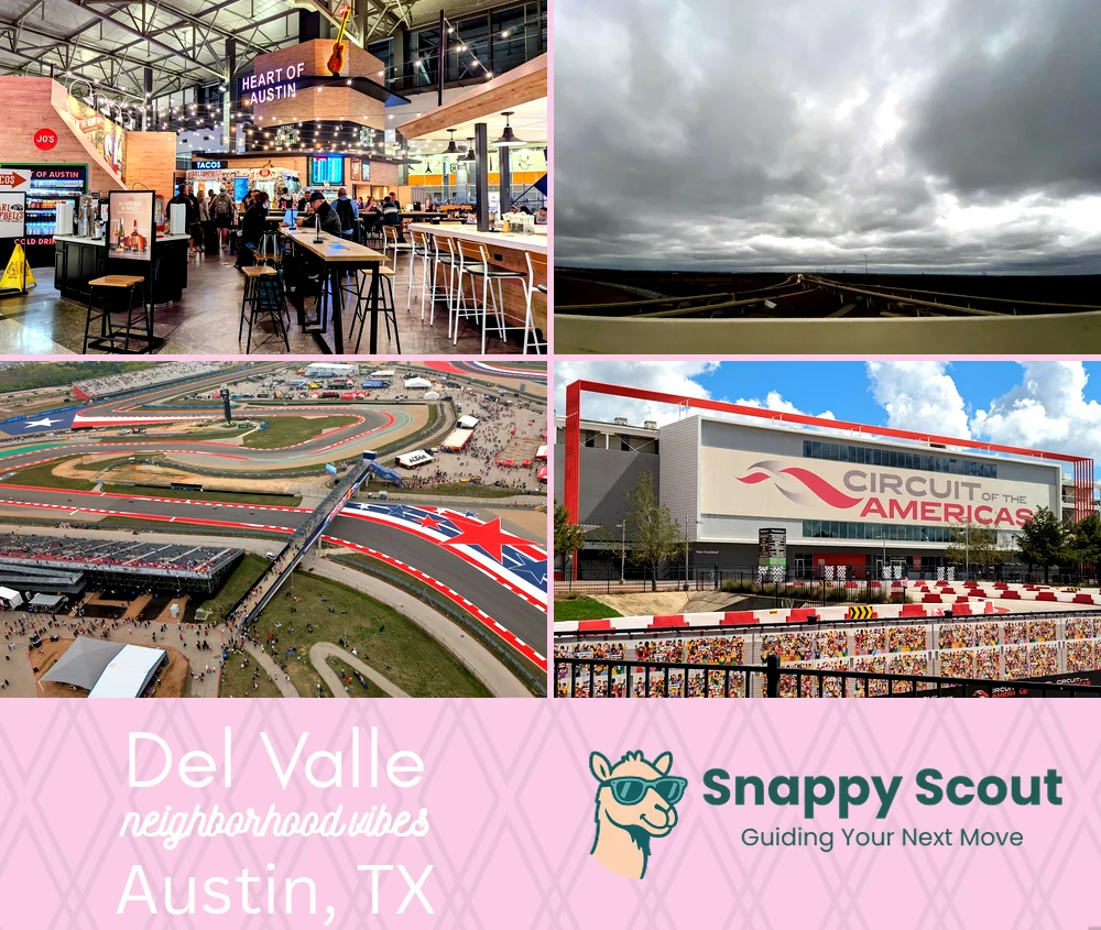 Del Valle neighborhood photo collage