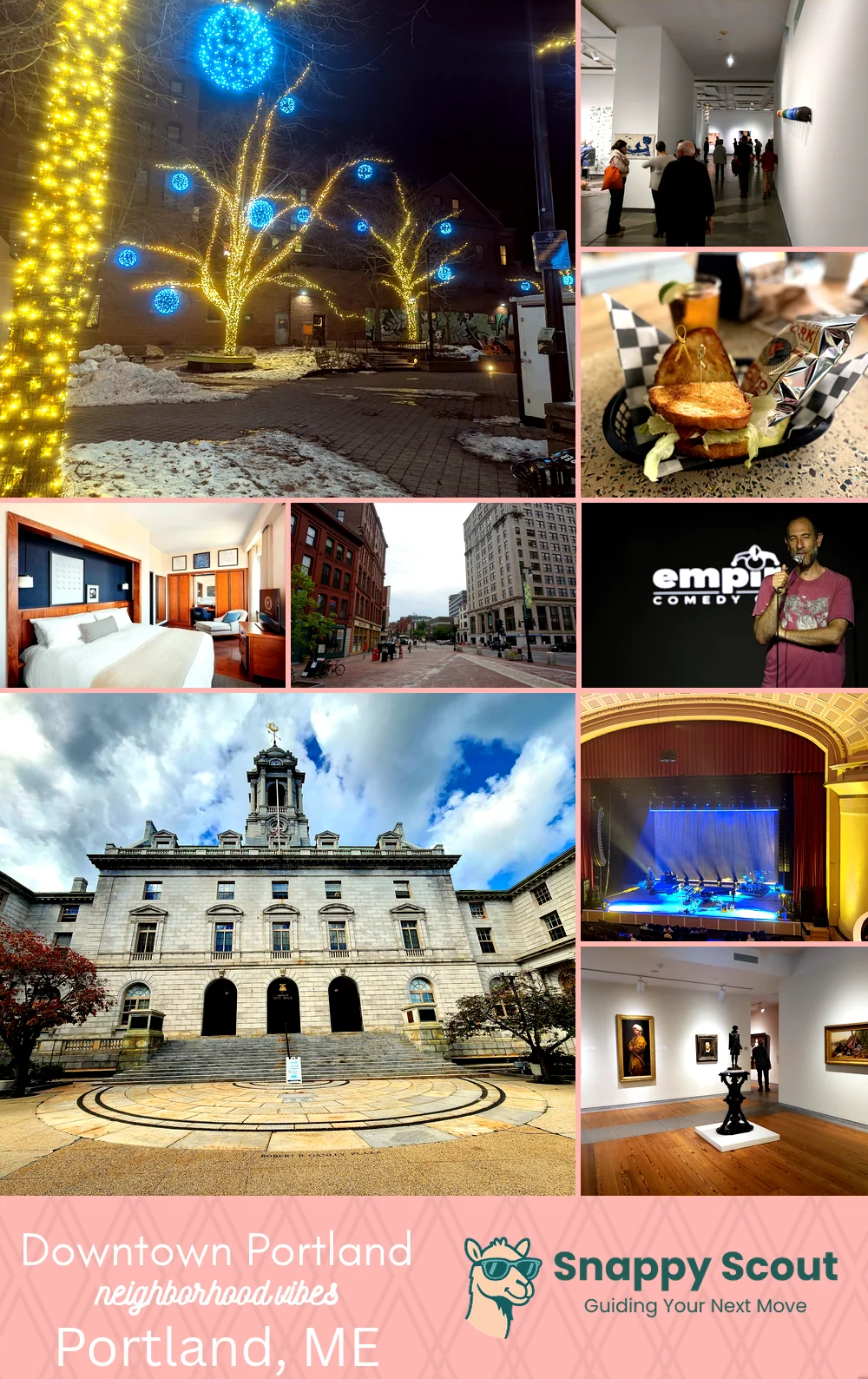 Downtown Portland neighborhood photo collage