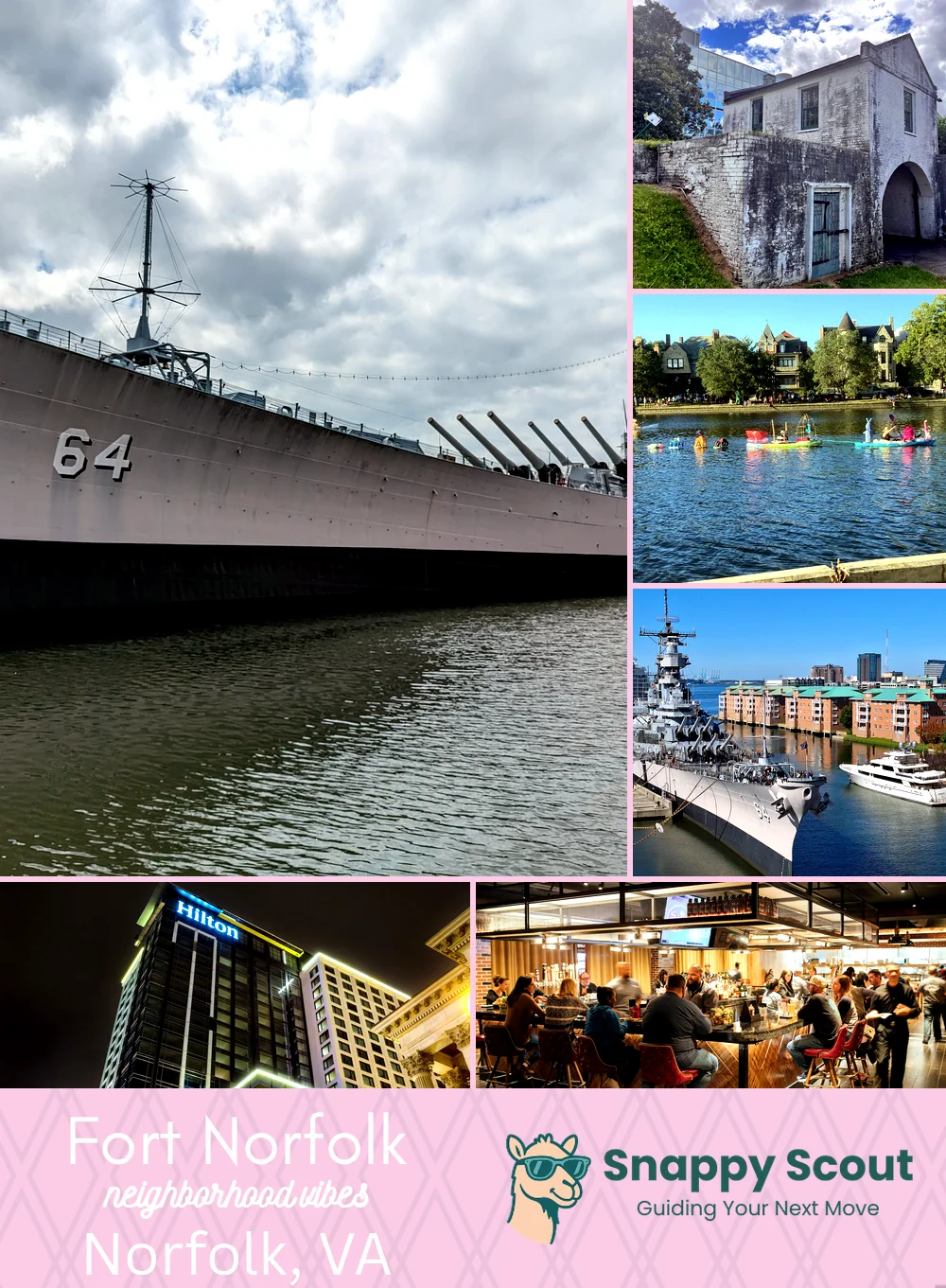 Fort Norfolk neighborhood photo collage