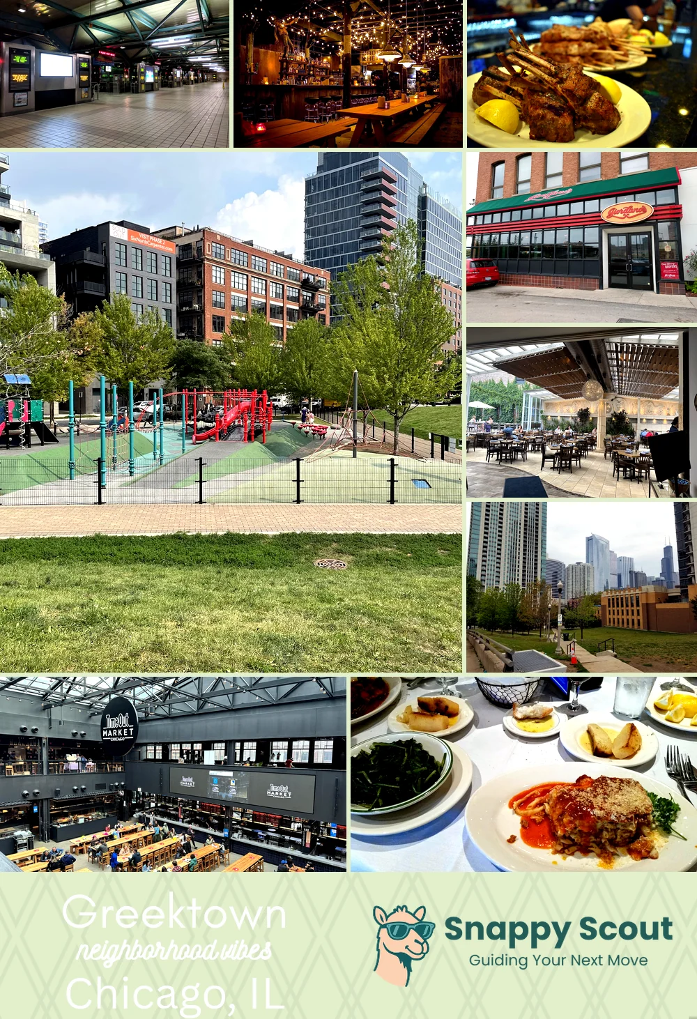 Greektown neighborhood photo collage