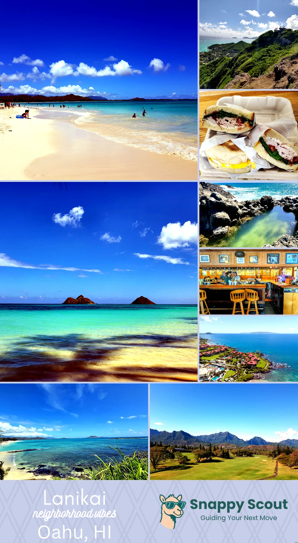 Lanikai neighborhood photo collage