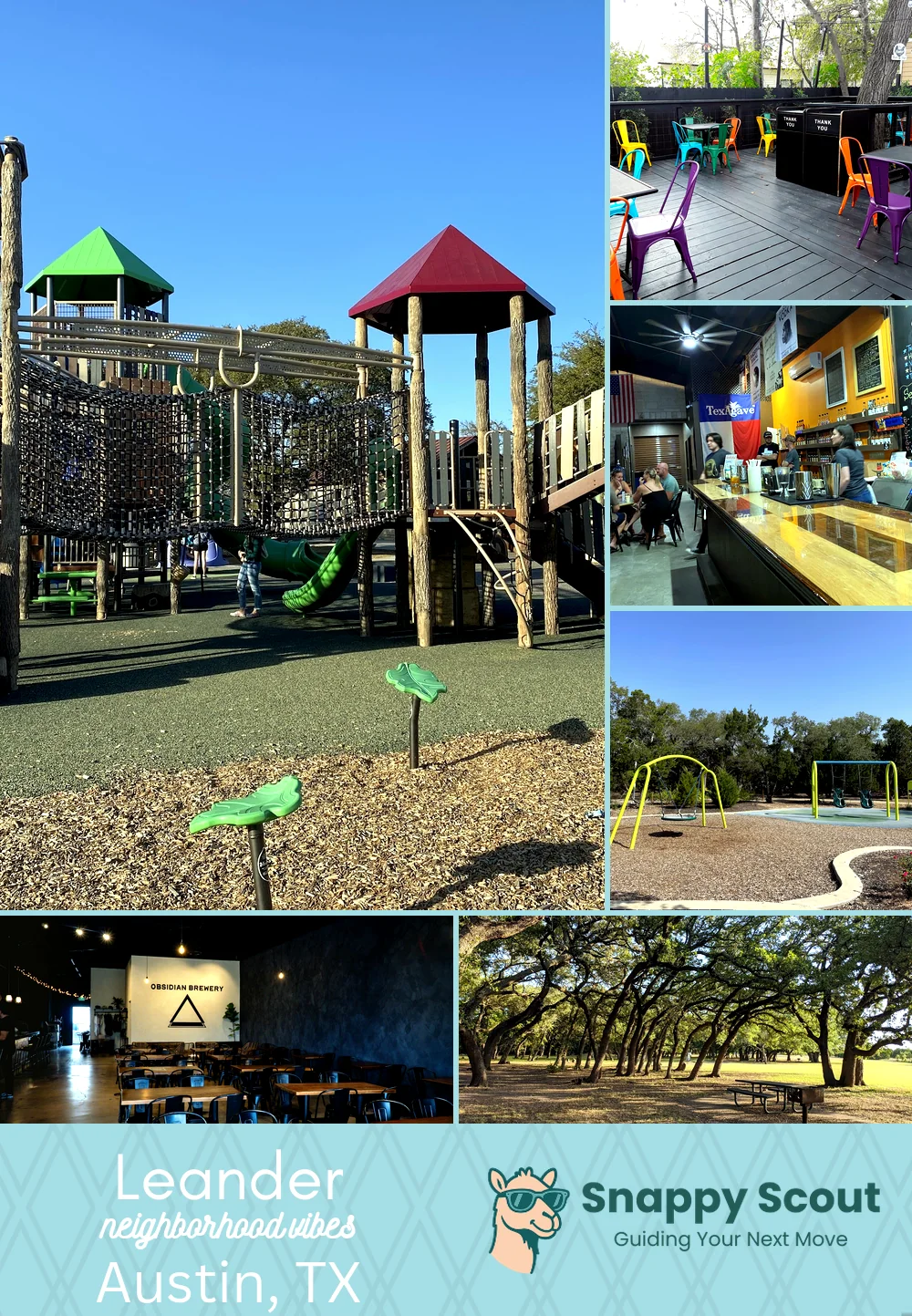 Leander neighborhood photo collage