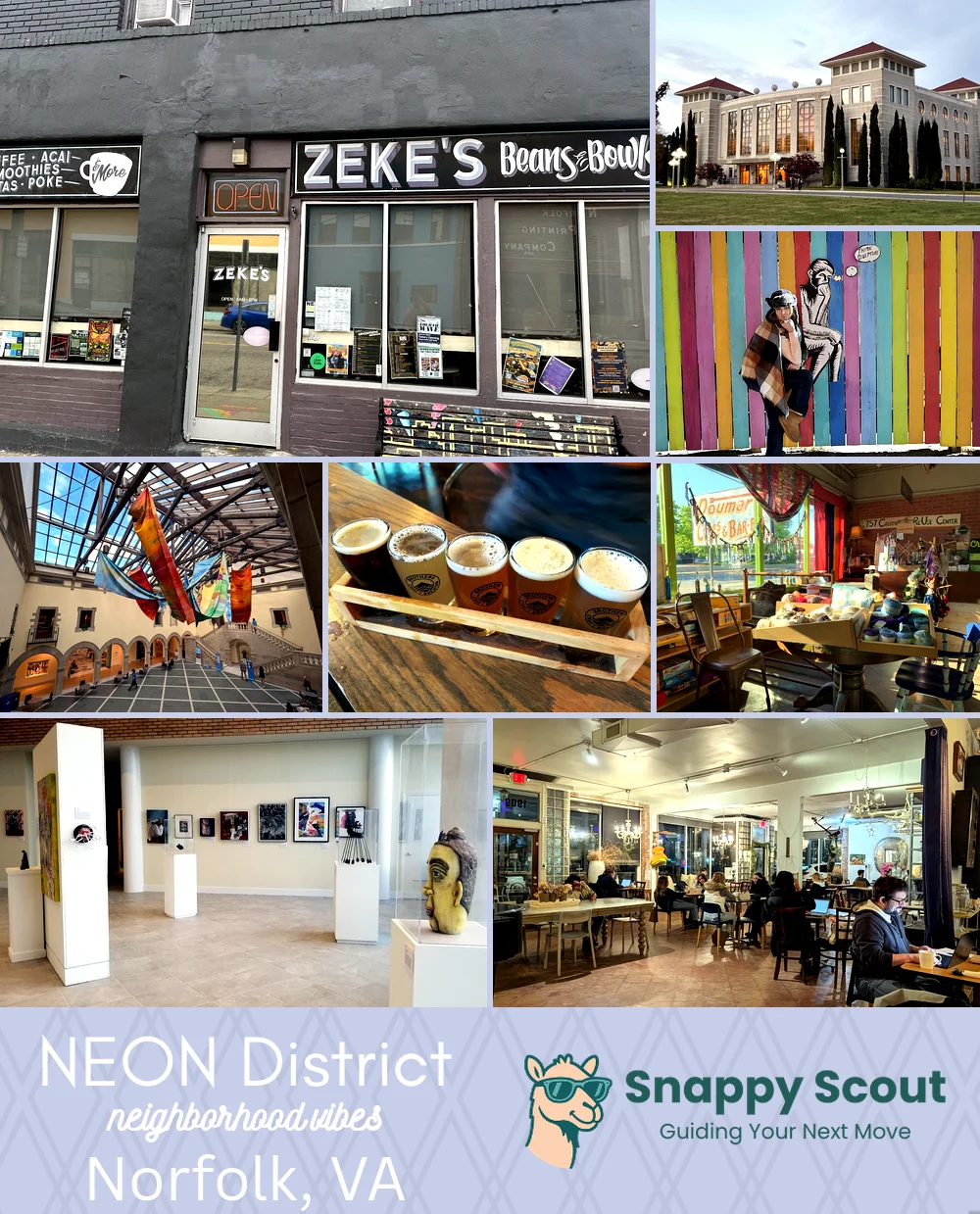NEON District neighborhood photo collage