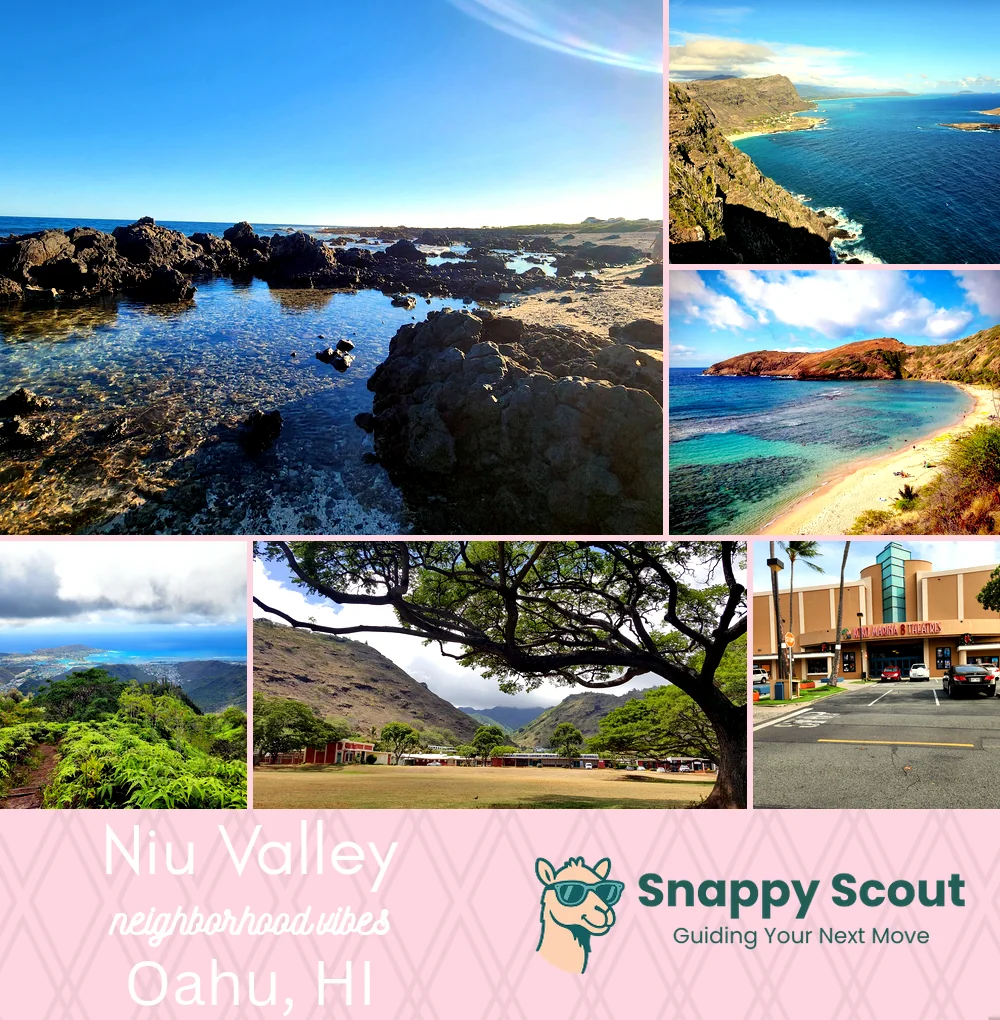 Niu Valley neighborhood photo collage