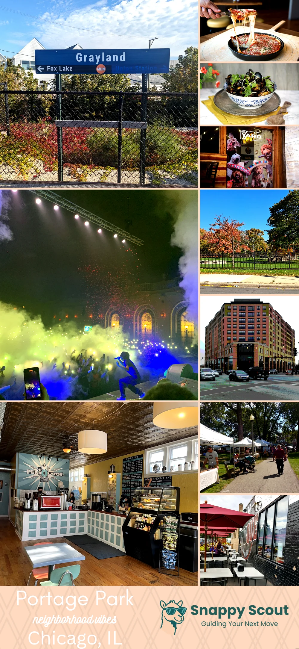 Portage Park neighborhood photo collage