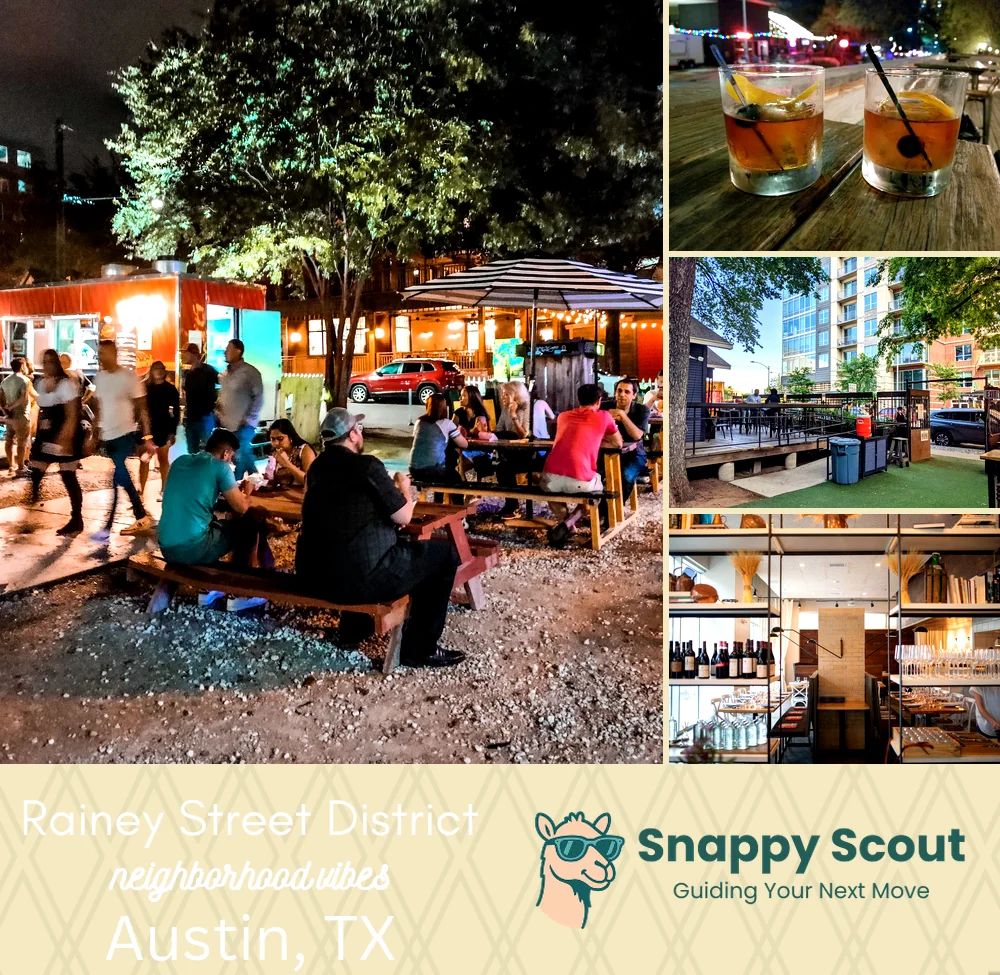 Rainey Street District neighborhood photo collage