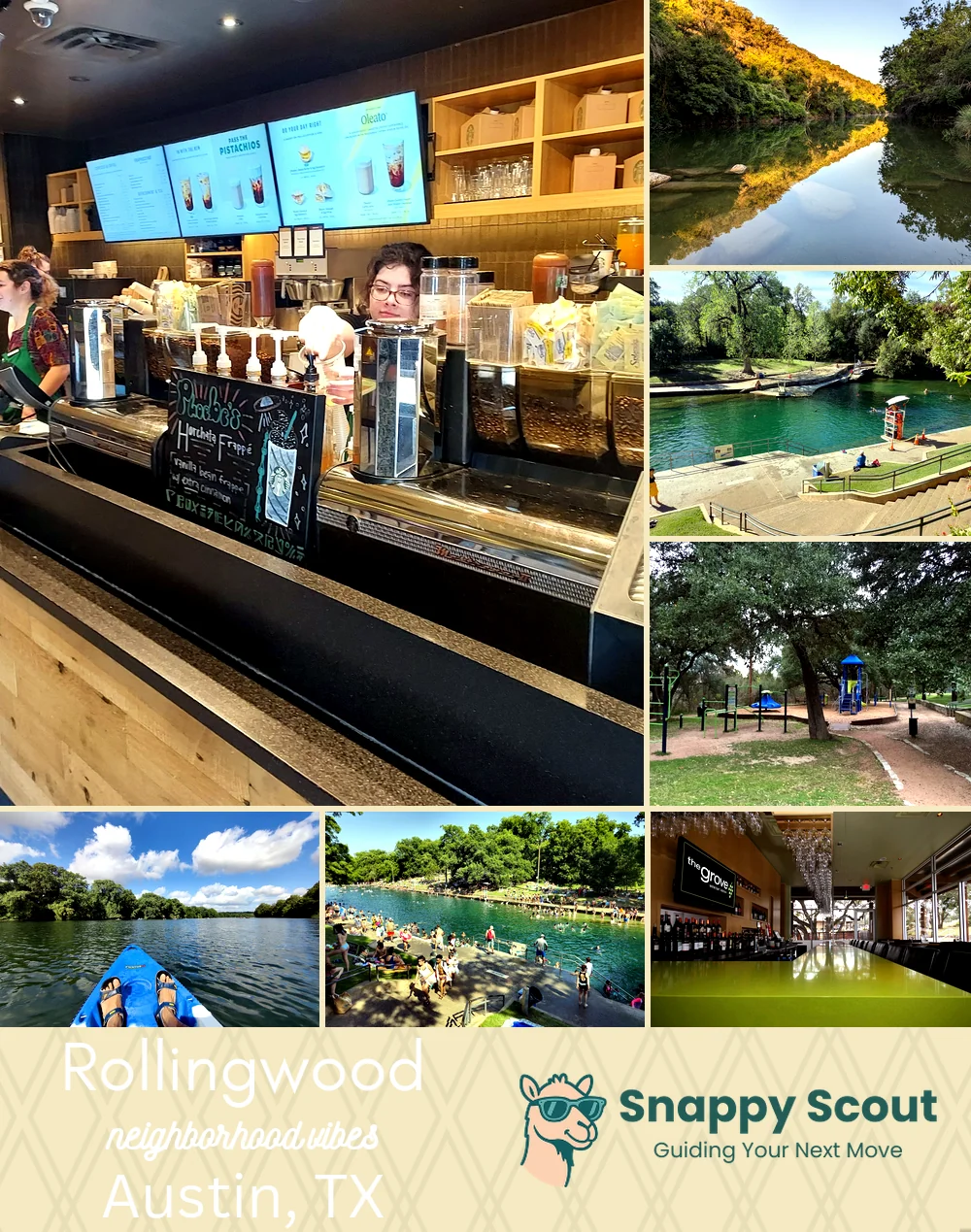 Rollingwood neighborhood photo collage