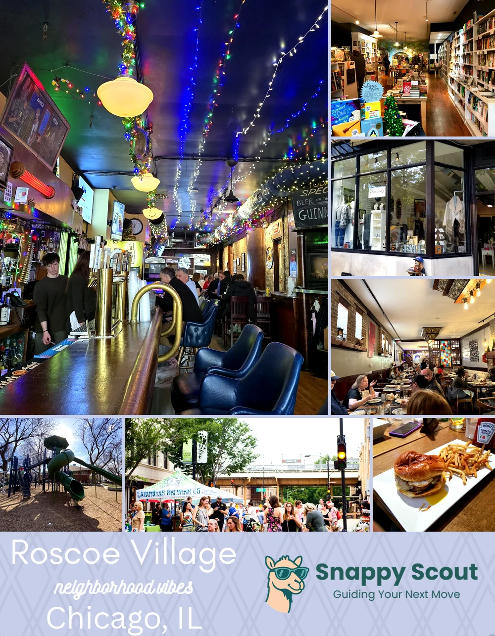 Roscoe Village neighborhood photo collage