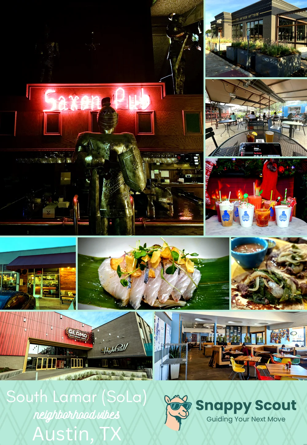 South Lamar (SoLa) neighborhood photo collage