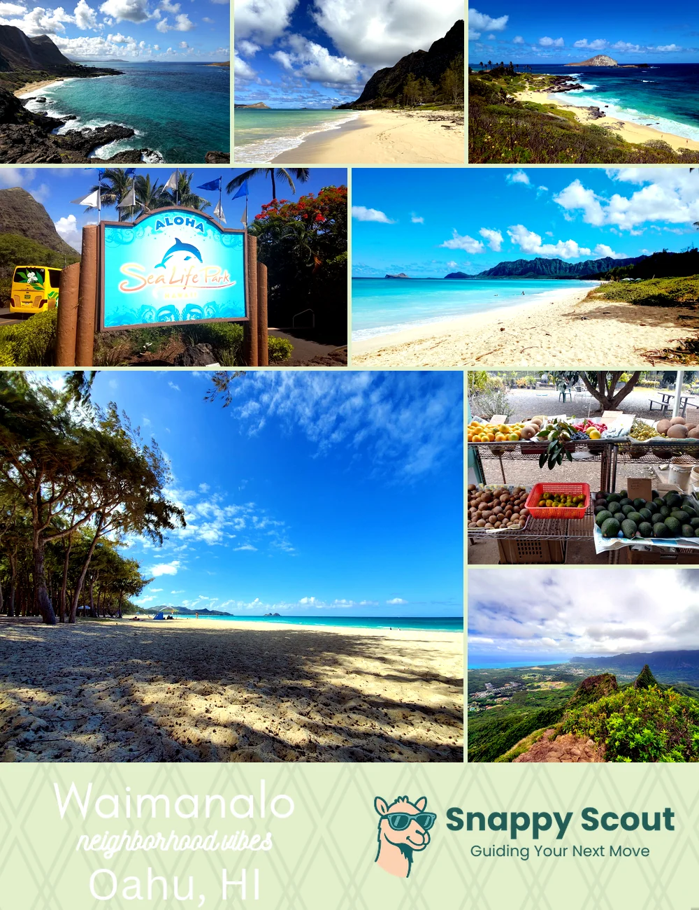 Waimanalo neighborhood photo collage