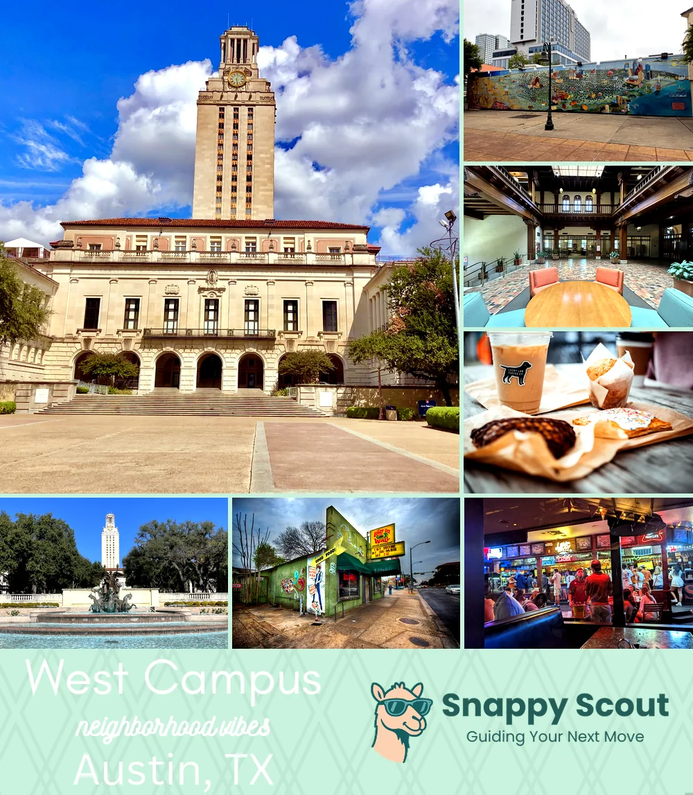 West Campus neighborhood photo collage