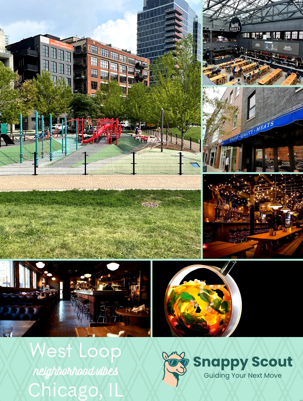West Loop neighborhood photo collage