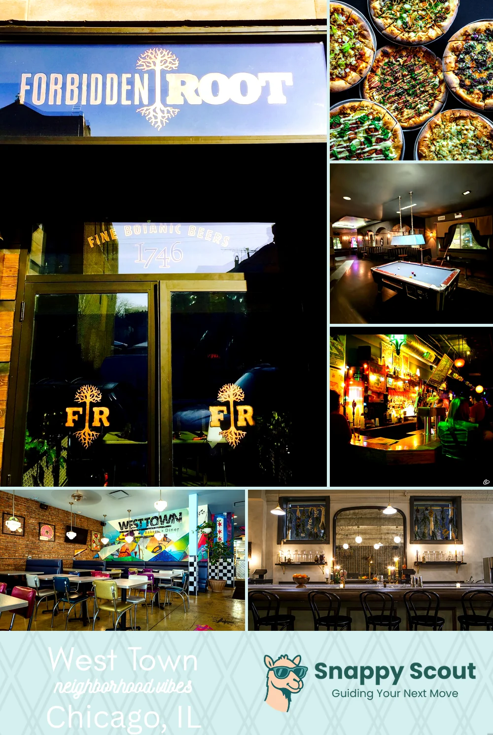 West Town neighborhood photo collage