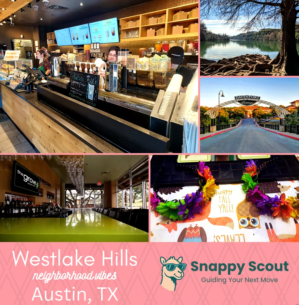 Westlake Hills neighborhood photo collage